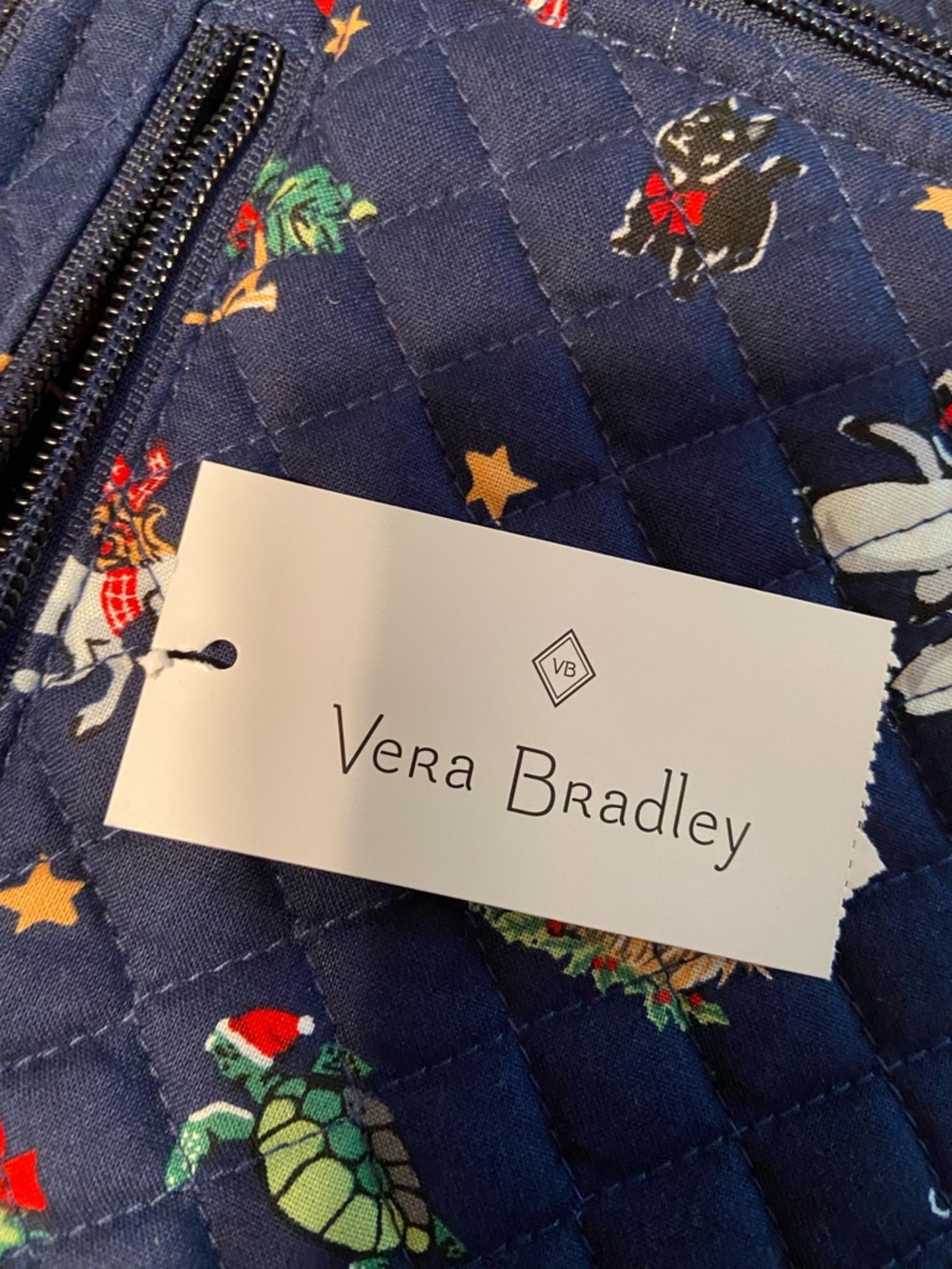 Vera Bradley Christmas Quilted Sling backpack - Picture 5 of 5